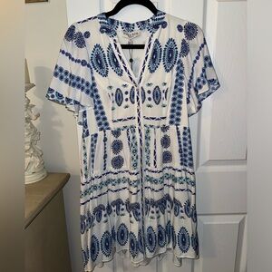 NWT Hale Bob Hania Button Dress
